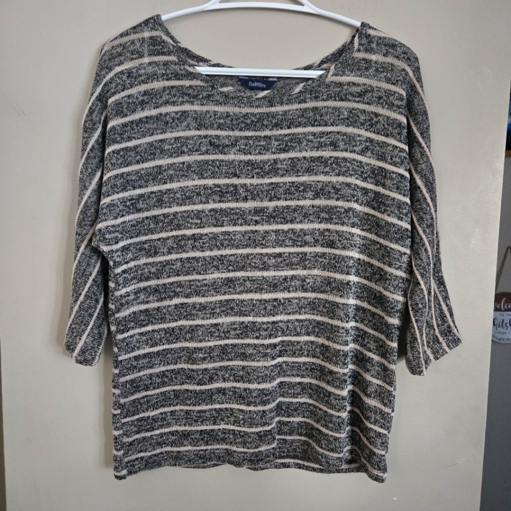 5 For $25 Reitmans Womens Knit Top Shirt Striped Casual Medium 3/4 Sleeve